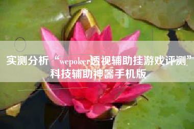 实测分析“wepoker透视辅助挂游戏评测”科技辅助神器手机版