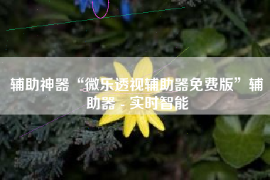 辅助神器“微乐透视辅助器免费版	”辅助器 - 实时智能