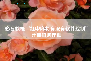 必看教程“红中麻将有没有软件控制	”开挂辅助详细