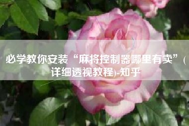 必学教你安装“麻将控制器哪里有卖”(详细透视教程)-知乎